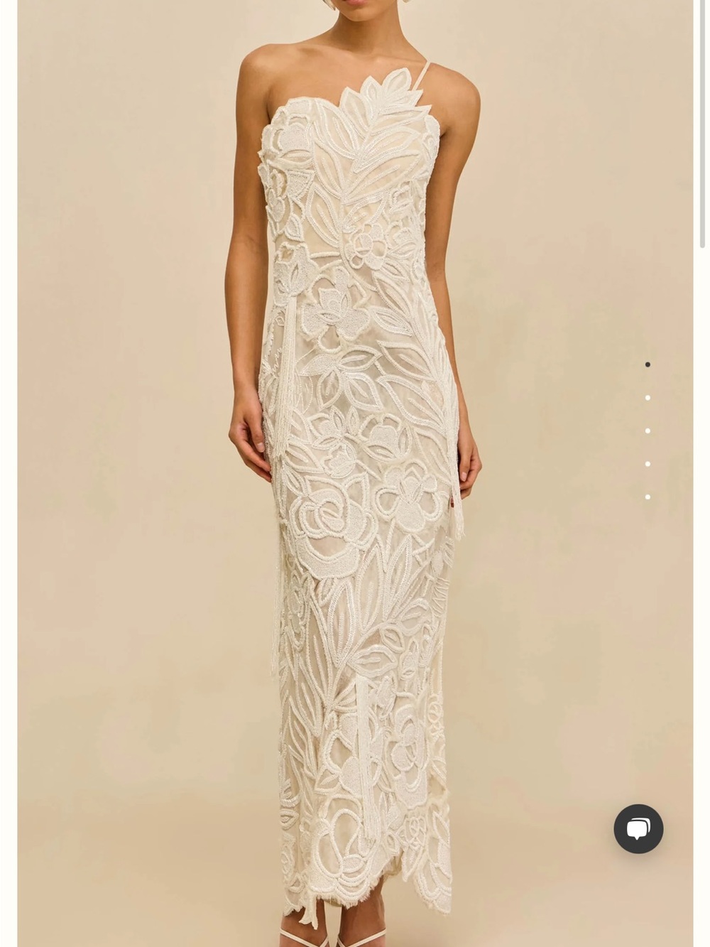 Cult Gaia, Ivory Kiran Gown, One Shoulder
